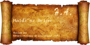 Halász Arion névjegykártya